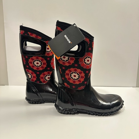 Bogs Kid's "NWT" Floral Kaleidoscope Insulated Warm North Hampton Boot Size 1.0 - Picture 3 of 12
